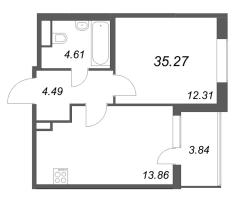 1 ккв № 32 Корп.: 1 Уч. Канада , Секция 2  в ЖК ЮгТаун