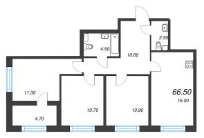 4 ккв (Евро) № 17 Корп.: 2.4 Уч. Греция , Секция 1  в ЖК ЮгТаун