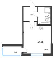 Студия № 10 Корп.: 3.5 Уч. Австралия , Секция 1  в ЖК ЮгТаун