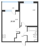 2 ккв (Евро) № 7 Корп.: 3.5 Уч. Австралия , Секция 1  в ЖК ЮгТаун