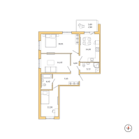 3 ккв № 135 Корп.: 6 , Секция 4  в ЖК Юттери