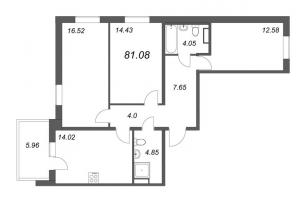 3 ккв № 150 Корп.: 6 , Секция 4  в ЖК Юттери
