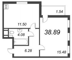 1 ккв № 595 Корп.: 2 , Секция 3  в ЖК Ювента