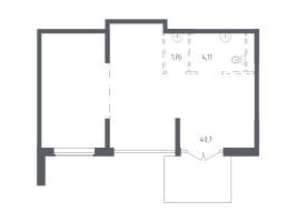 К. пом № 3нп Корп.: 1 , Секция 1  в ЖК Южная Нева