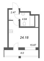 Студия № 117г Корп.: 1 , Секция г  в ЖК Южный форт