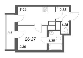 1 ккв № 112в Корп.: 1 , Секция в  в ЖК Южный форт