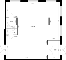 К. пом № ПОН 1 Корп.: 5 , Секция 3  в ЖК Заречный парк