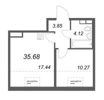 2 ккв (Евро) № 315 Корп.: 10.1 , Секция 6  в ЖК Зеленый квартал на Пулковских высотах
