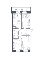 3 ккв № 535 Корп.: 4 , Секция 2  в ЖК Живи! В Рыбацком