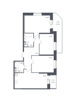 4 ккв (Евро) № 508 Корп.: 4 , Секция 2  в ЖК Живи! В Рыбацком