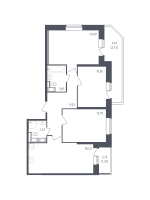 4 ккв (Евро) № 552 Корп.: 39 , Секция 2  в ЖК Живи! В Рыбацком