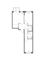 3 ккв (Евро) № 466 Корп.: 96 , Секция 2  в ЖК Живи! В Рыбацком