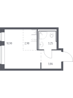 Студия № 548 Корп.: 96 , Секция 1  в ЖК Живи! В Рыбацком