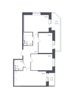 4 ккв (Евро) № 492 Корп.: 39 , Секция 2  в ЖК Живи! В Рыбацком