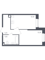 1 ккв № 337 Корп.: 4 , Секция 2  в ЖК Живи! В Рыбацком