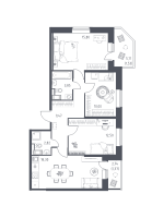 4 ккв (Евро) № 419 Корп.: 4 , Секция 2  в ЖК Живи! В Рыбацком