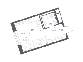 Студия № 580 Корп.: 6-7 , Секция 3  в ЖК Живи! В Рыбацком