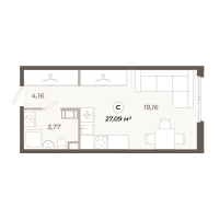 Студия № 469 Корп.: 1 , Секция 10  в ЖК Знатный
