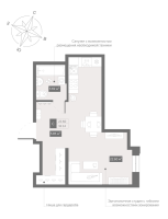 Студия № 126 Корп.: 1 , Секция 4  в ЖК Zoom Черная речка
