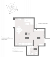 Студия № 425 Корп.: 1 , Секция 2  в ЖК Zoom Черная речка