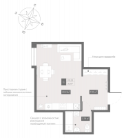 Студия № 343 Корп.: 1 , Секция 2  в ЖК Zoom Черная речка