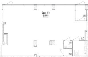 К. пом № 3Н Корп.: 1 , Секция 1  в ЖК Zoom Черная речка