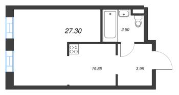 Студия № 267 Корп.: 3.8 , Секция 3.8  в ЖК Zoom на Неве