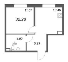 1 ккв № 679 Корп.: 3.6 , Секция 3.6  в ЖК Zoom на Неве