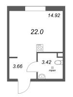 Студия № 756 Корп.: 3.6 , Секция 3.6  в ЖК Zoom на Неве