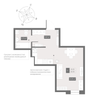 Студия № 229 Корп.: 1 , Секция 3  в ЖК Зум Чёрная Речка