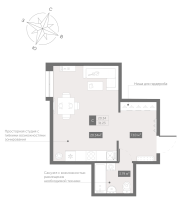 Студия № 671 Корп.: 1 , Секция 2  в ЖК Зум Чёрная Речка