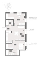 3 ккв (Евро) № 448 Корп.: 1 , Секция 4  в ЖК Зум Чёрная Речка