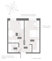 1 ккв № 758 Корп.: 1 , Секция 2  в ЖК Зум Чёрная Речка