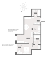 2 ккв (Евро) № 472 Корп.: 1 , Секция 3  в ЖК Зум Чёрная Речка