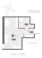 Студия № 481 Корп.: 1 , Секция 3  в ЖК Зум Чёрная Речка
