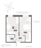1 ккв № 266 Корп.: 1 , Секция 2  в ЖК Зум Чёрная Речка