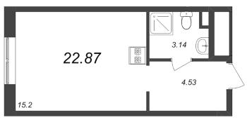 Студия № 1202 Корп.: 3.3 , Секция 3.3  в ЖК Зум на Неве