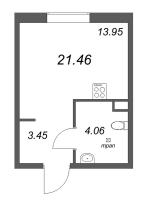 Студия № 706 Корп.: 3.6 , Секция 3.6  в ЖК Зум на Неве