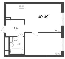 2 ккв (Евро) № 1216 Корп.: 3.3 , Секция 3.3  в ЖК Зум на Неве